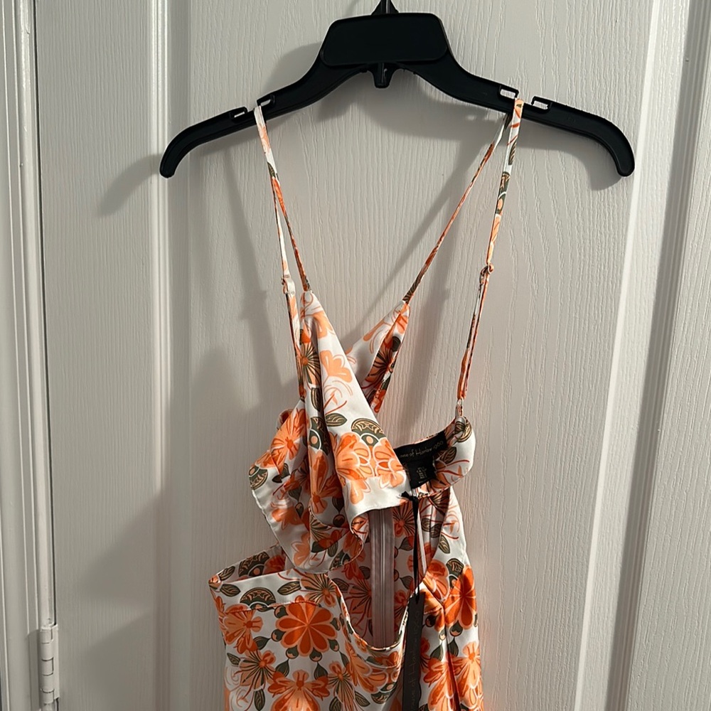 House of Harlow 1960 Orange Floral Cut-out Strappy Maxi Dress. Brand NWT - Picture 5 of 12